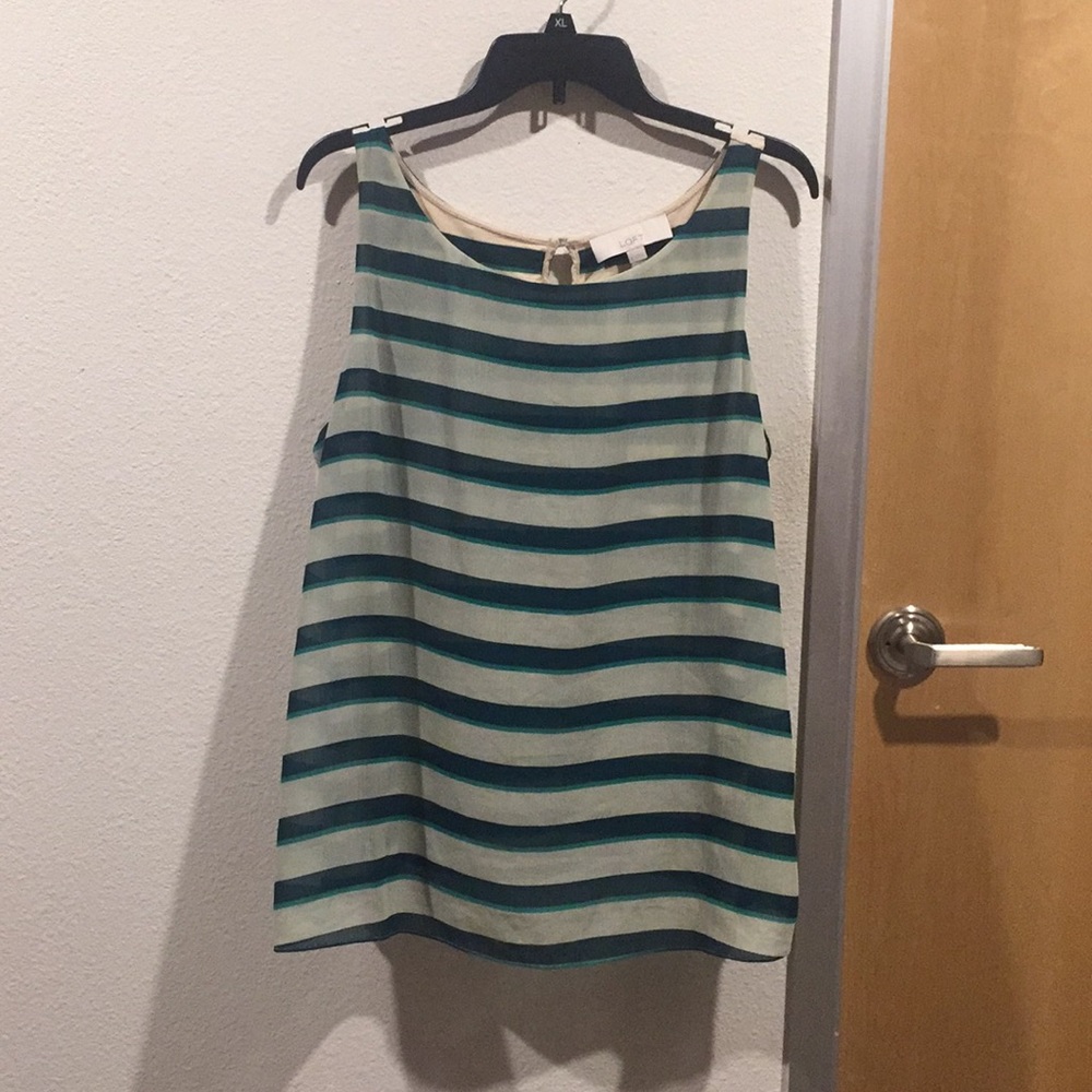 LOFT Horizontal striped tank top